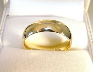 14K Solid Yellow Gold Comfort Fit Wedding Band 6.79gms  