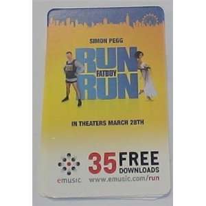   RUN FATBOY RUN PROMOTIONAL  CARD SIMON PEGG 