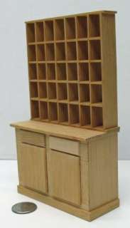 Vintage Dollhouse Furniture Cubby Cabinet Mail Post Office Hotel 