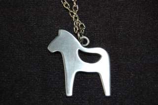 Horse Necklace Tennesmed Scandinavian Swedish Pewter Necklace Pendant 