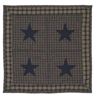 Primitive Country Navy & Tan Appliqued Star Wall Hanging 18x18 