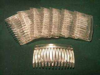 48 Clear Plastic Hair combs for veils halos crafts  