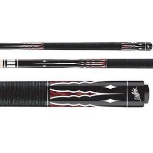  Dufferin Midnight Black Pool Cue with Staggered Dagger and 