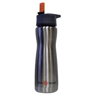 Eco Vessel Insulated Stainless Steel Water Bottle with Flip Straw Top 