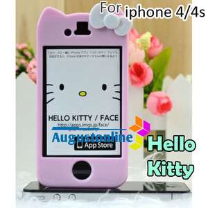 Pink Hello Kitty Cute Hard Case Cover Skin for iPhone 4 4G 4S+ Screen 