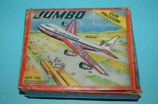 70´s JUMBO IBERIA AIRLINES PLANE TIN LITHO BOXED ARGENT  