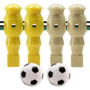   and Tan Robotic Foosball Men and 2 Soccer Balls