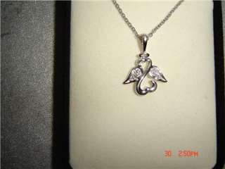 Open Hearts Jane Seymour Diamond Angel Necklace NEW WITH TAG FREE 