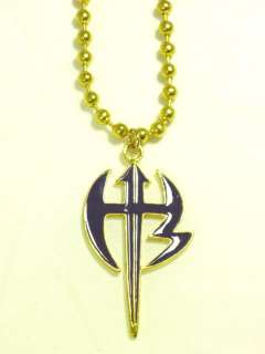 Jeff Hardy Purple Pendant Necklace with Gold Chain WWE  