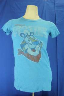 Junk Food Kelloggs Frosted Flakes Tony The Tiger Blue T shirt Small 