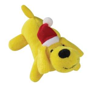 Zanies 8 Santas Big Yelpers Holiday Dog Toy Yellow  