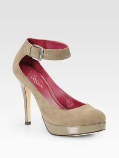 Cole Haan   Air Marisa Suede and Patent Leather Platform Pumps   Saks 