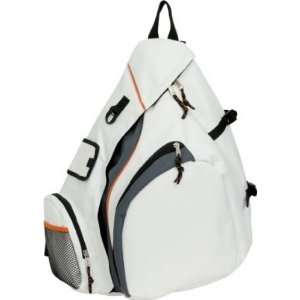  Sling Style Single Shoulder Backpack White: Sports 