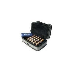  Hohner Blues Harp Harmonica Assortment with Case Musical 