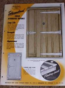 Vtg Butcher Boy Cold Storage Door Co Catalog Wood 1950  