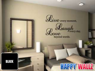 LIVE LAUGH LOVE VINYL WALL STICKER FAMILY LIVING ROOM ART DECAL QUOTE 