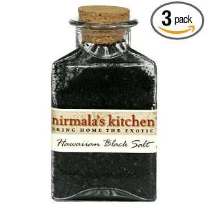 Nirmalas Kitchen Exotic Salt, Hawaiian Black Salt, 4.0 Ounce Units 