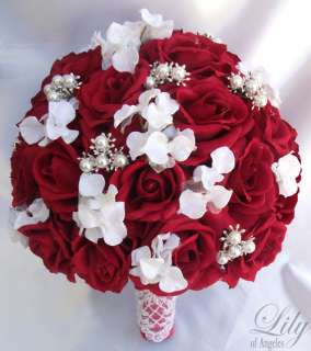 2pcs Wedding Bridal Bride Bouquet Groom Boutonniere Gem Jewelry Jewel 