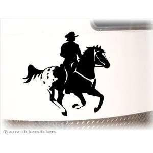  Appaloosa Horse & Rider Trailer Decal Sticker 15 x 16 