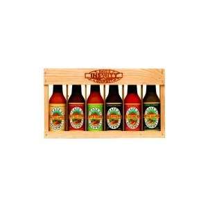 Hot Sauce Set, Daves Gourmet, Spicy Six Pack Crated Hot Sauce 