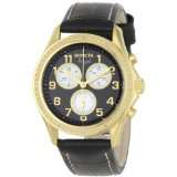 Invicta 0579 Angel Chronograph Diamond Accented Black Leather Watch