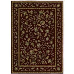 Tommy Bahama Rugs 36800 Home Nylon Tapestry Garden Cranberry Oriental 