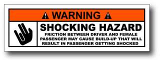 Shocking Hazard Funny Warning Sticker Decal ATV UTV MX  