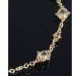 judith ripka canary crystal and 18k gold chain link necklace