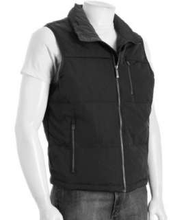 Kenneth Cole Reaction black quilted poly nylon down vest   up 