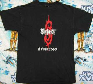 vintage SLIPKNOT TORTURE CHAIR 1999 Concert t shirt L rock metal 