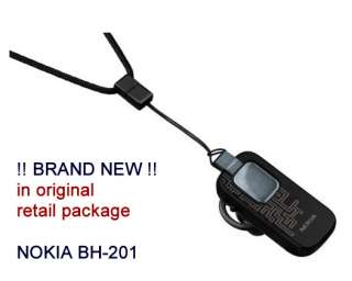 New Nokia BH201 BH 201 Bluetooth Wireless Handsfree Headset in Retail 