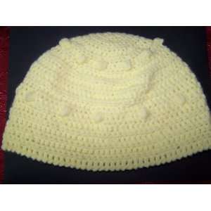  Yellow popcorn crochet cap hat: Everything Else