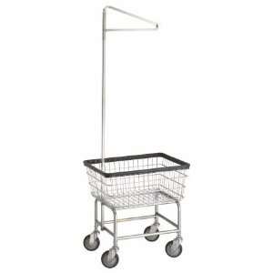  R&B Wire D Narrow Laundry Cart with Single Pole Rack: Home 