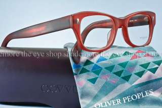 Authentic OLIVER PEOPLES WACKS 49 Eyeglass Frame Matte Red Burgundy 