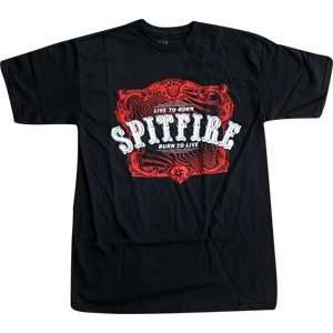  Spitfire T Shirt Liquor Everywhere [Small] Black Sports 