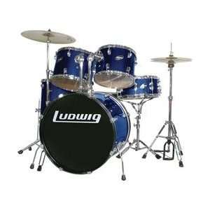  Ludwig Accent Combo with Zildjian ZBT Cymbal Set Silver 