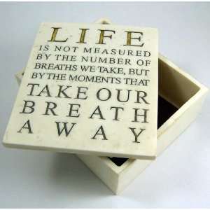  Life Takes Our Breath Away Faux Marble Box