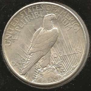 1921 VF XF Peace Silver Dollar   KEY DATE  