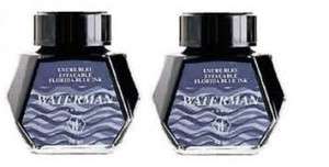 WATERMAN Bottle Fountain Pen Ink BLUE BLACK 50ml  