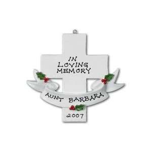  3987 Memorial Cross Personalized Christmas Holiday 