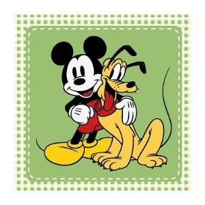  Classic Mickey Mouse and Pluto Giclee Poster Print, 28x28 