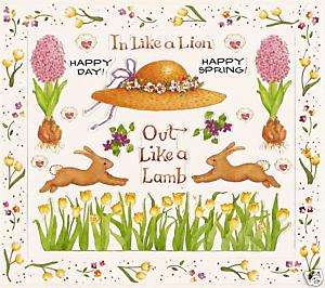 Susan Branch Stickers Spring Flower Bunny Frame Phrases  