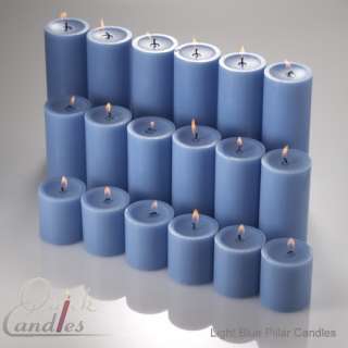 Pillar Candles Unscented Set of 18. 3x3 / 3x6 / 3x9  
