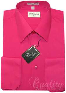   19 19.5 36/37 Barrel Cuff Bright Pink Mens Dress Shirt $69  
