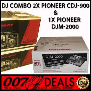 2x PIONEER CDJ 900 CD PLAYERS 1X DJM 2000 MIXER COMBO PACKAGE    USB 