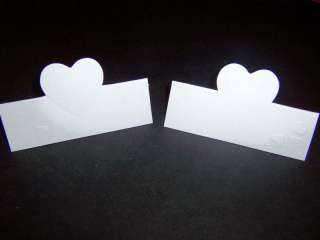 26 Blank White EMBOSSED TABLE PLACE cards  