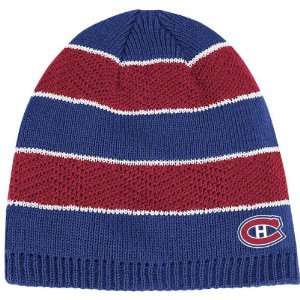  Montreal Canadiens Womens Blue Reversible Cuffless Knit Hat 