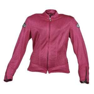   Ladies Textile Mesh Motorcycle Jacket Pink Extra Small Automotive