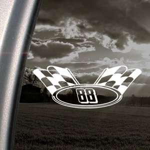  NASCAR # 88 CHECKERD FLAG Decal Truck Window Sticker 