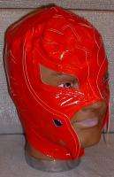 REY MYSTERIO Pro KIDS Solid Red LEATHER Mask  